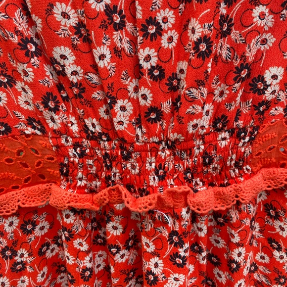 FREE PEOPLE FLORAL EYELET SUNDRESS - Picture 7 of 11